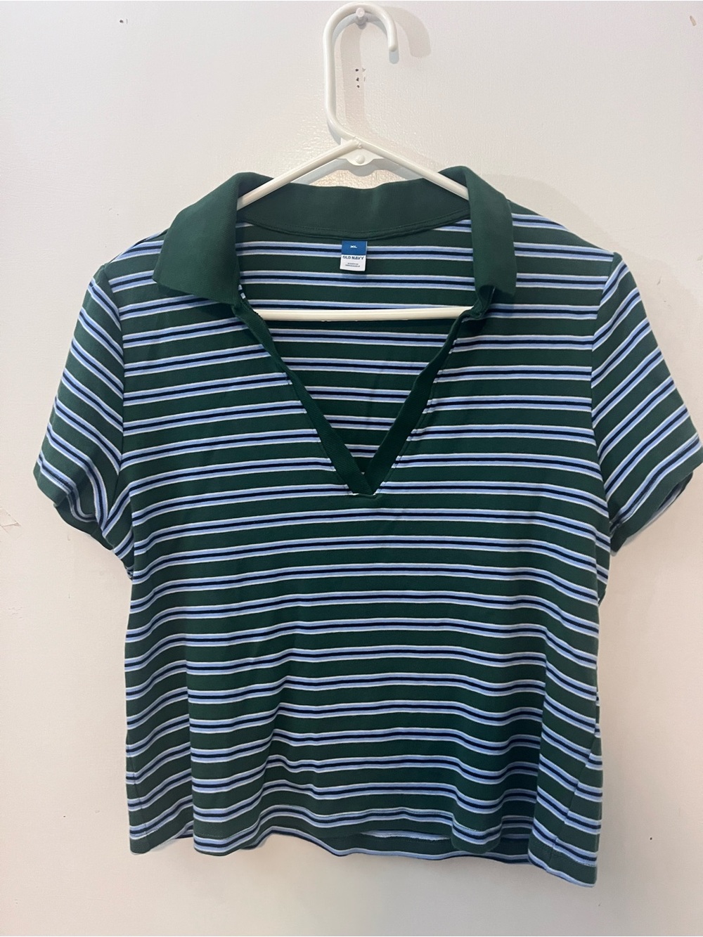 Old Navy Women’s Striped Collared Polo Top
